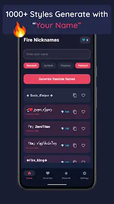 Fire Nickname Generator screenshot 3