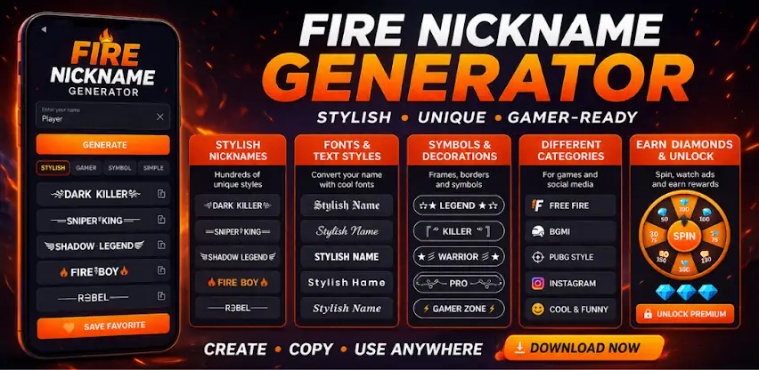 Fire Nickname Generator screenshot 1