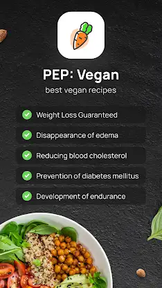 PEP: Vegan. Tracker & recipes screenshot 1