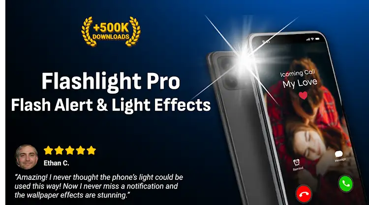 Flashlight Pro: Flash Alert screenshot 1