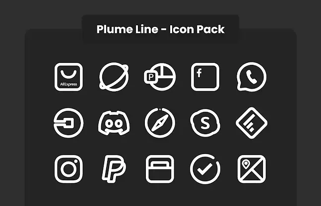 Plume Line - Icon Pack screenshot 3
