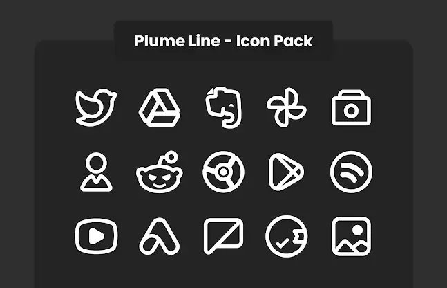 Plume Line - Icon Pack screenshot 4