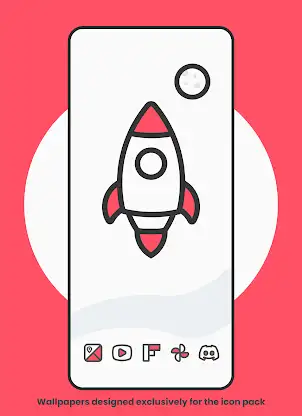 Plume Red - Icon Pack screenshot 6