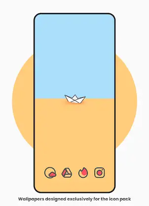 Plume Red - Icon Pack screenshot 3