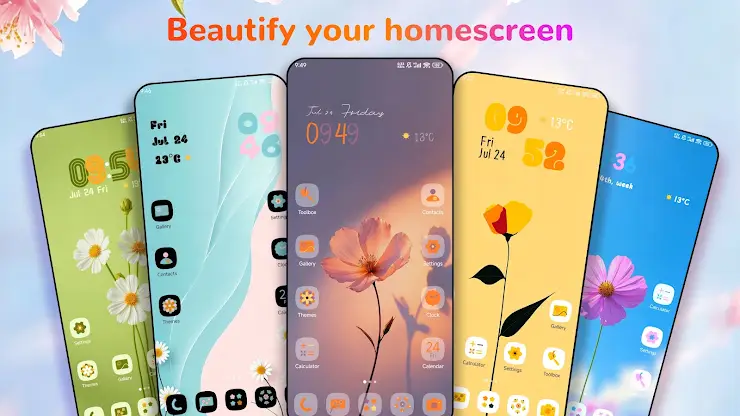 Flower Launcher, beauty themes screenshot 2