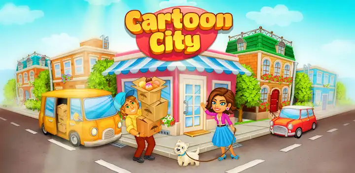 Cartoon City - farm to village — Android game banner