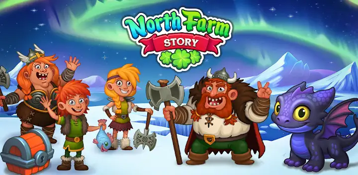 Vikings Dragon Farm Village — Android game banner