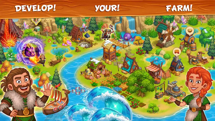 Vikings Dragon Farm Village screenshot 1