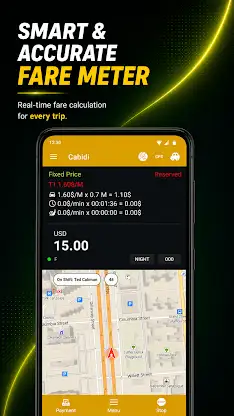 Cabidi: Taxi Meter & Trips screenshot 1