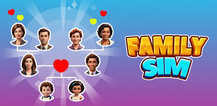 Family Sim: Life Simulator — Android game banner