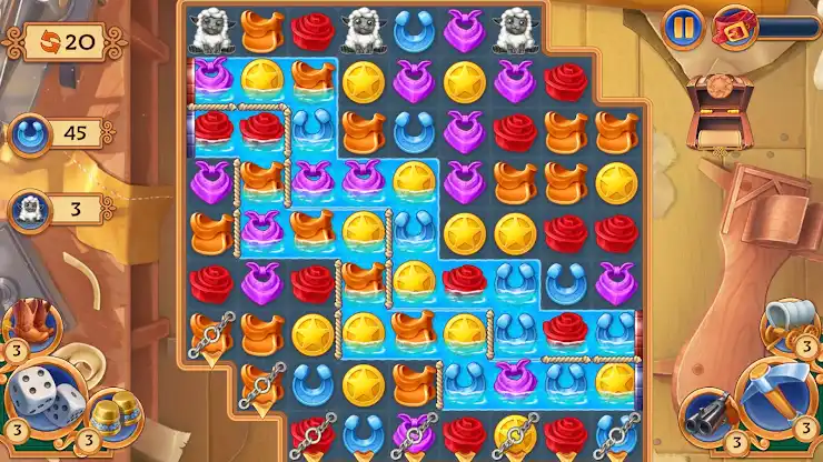 Jewels of the Wild West・Match3 screenshot 7