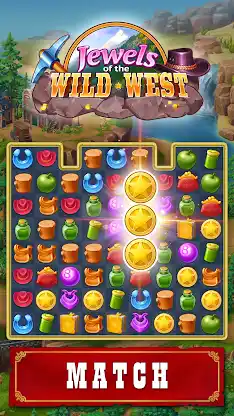 Jewels of the Wild West・Match3 screenshot 1
