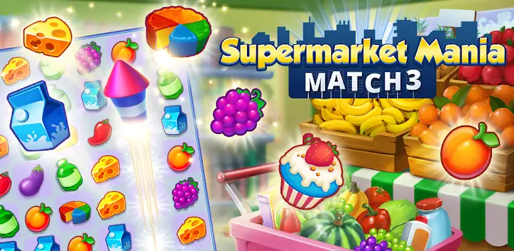 Supermarket Mania - Match 3 — Android game banner