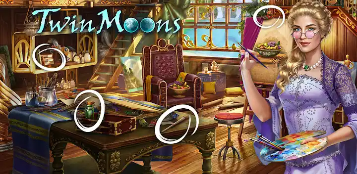 Twin Moons: Object Finding — Android game banner