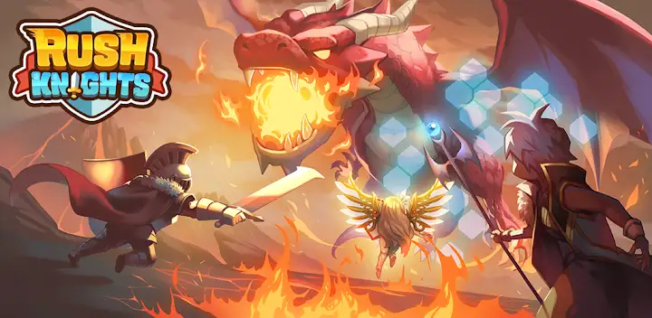 Rush Knights : Idle RPG — Android game banner