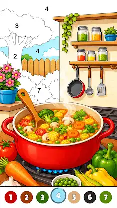 Color By Number: Cooking Paint screenshot 4