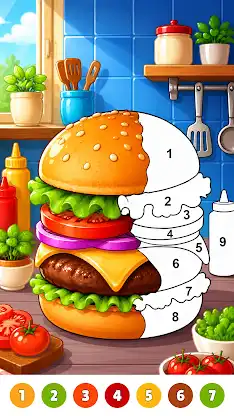 Color By Number: Cooking Paint screenshot 1