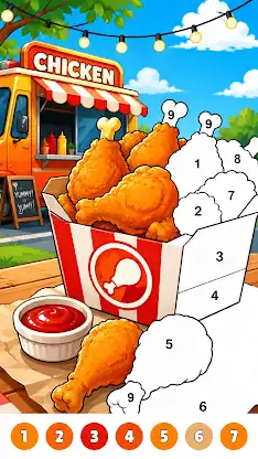 Color By Number: Cooking Paint screenshot 2