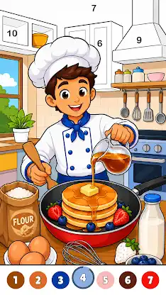 Color By Number: Cooking Paint screenshot 5