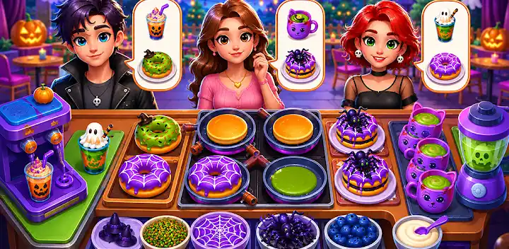 Halloween Cooking Madness Game — Android game banner