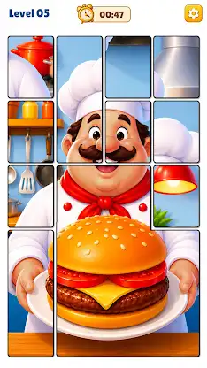 Jigsaw Slide: Cooking Cards screenshot 1