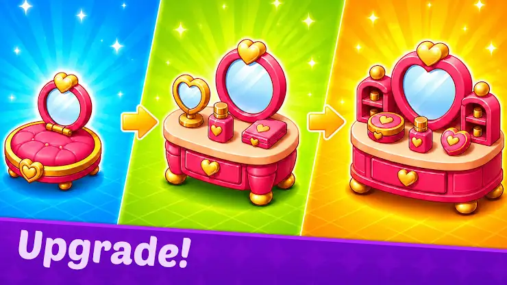Merge 3 makeover salon games screenshot 6