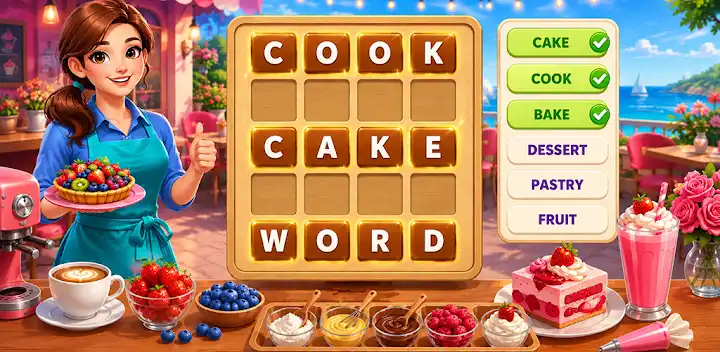 Word Cooking & Design Game — Android game banner