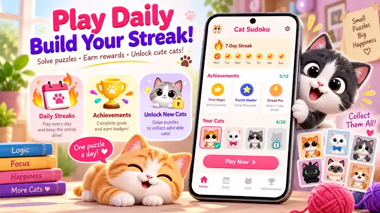 Cat Sudoku: Meow Puzzle Game screenshot 6