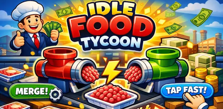 Idle Food Tycoon: Food Clicker — Android game banner