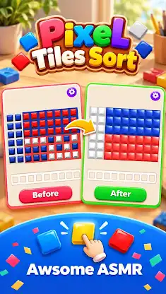 Pixel Tiles Sort screenshot 1