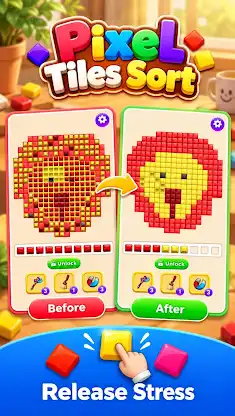 Pixel Tiles Sort screenshot 2
