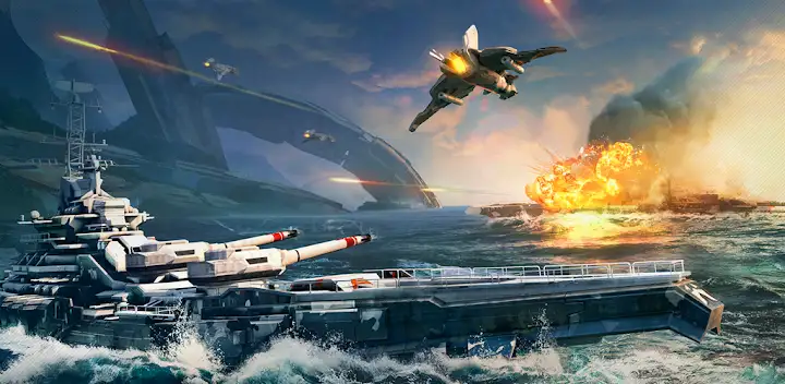 Pacific Warships: Naval PvP — Android game banner