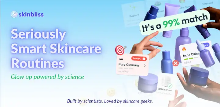 Skin Bliss: Skincare Routines — Android app banner