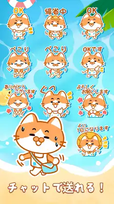 Summer Orange Cat WAStickerApp screenshot 5