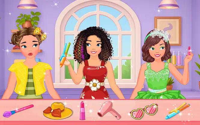 Girls Hair Salon Kids Game 2-6 screenshot 1