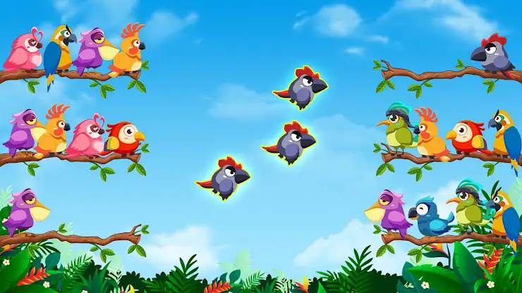 Bird Sort: Color Puzzle Game screenshot 1