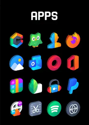Gradient 3D - Icon Pack screenshot 3