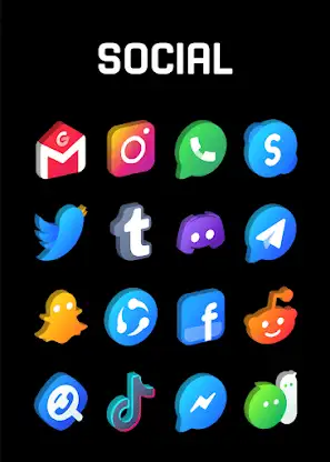 Gradient 3D - Icon Pack screenshot 5