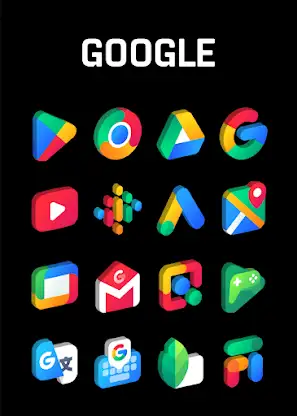Gradient 3D - Icon Pack screenshot 1