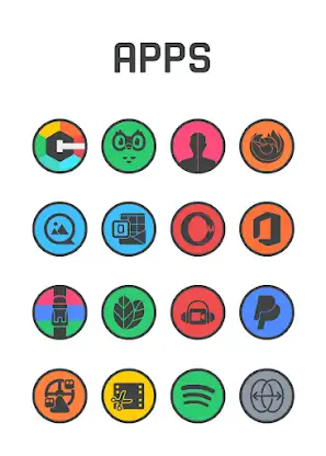 Circle Dark - Icon Pack screenshot 1