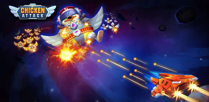 Chicken Attack: Galaxy Shooter — Android game banner