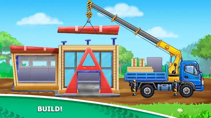 Kids truck games Build a house screenshot 4