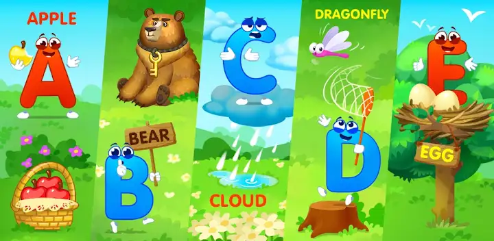 ABC kids! Alphabet, letters — Android game banner
