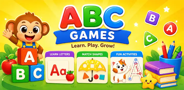 ABC kids games for toddlers — Android game banner