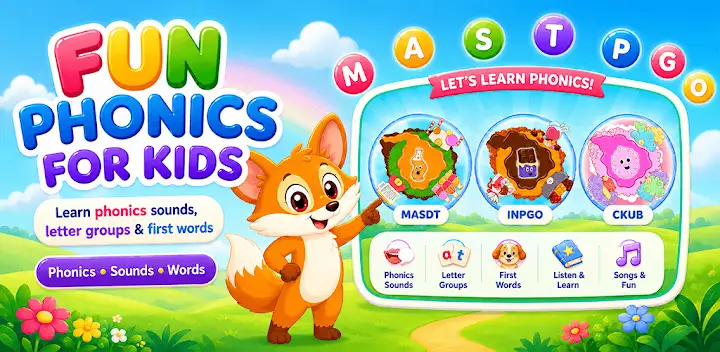 ABC Phonics Tracing & Coloring — Android game banner