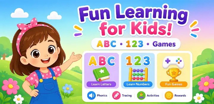 Kindergarten kid Learning Game — Android app banner