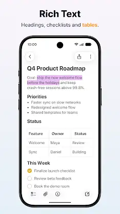 Notes OS 27 screenshot 2