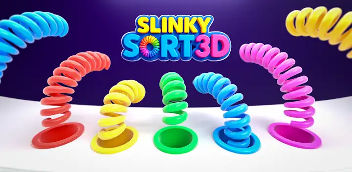 Slinky Sort: Sorting Puzzle 3D — Android game banner