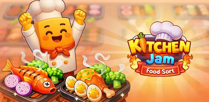 Kitchen Jam: Food Sort — Android game banner