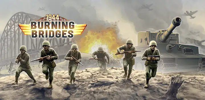 1944 Burning Bridges — Android game banner